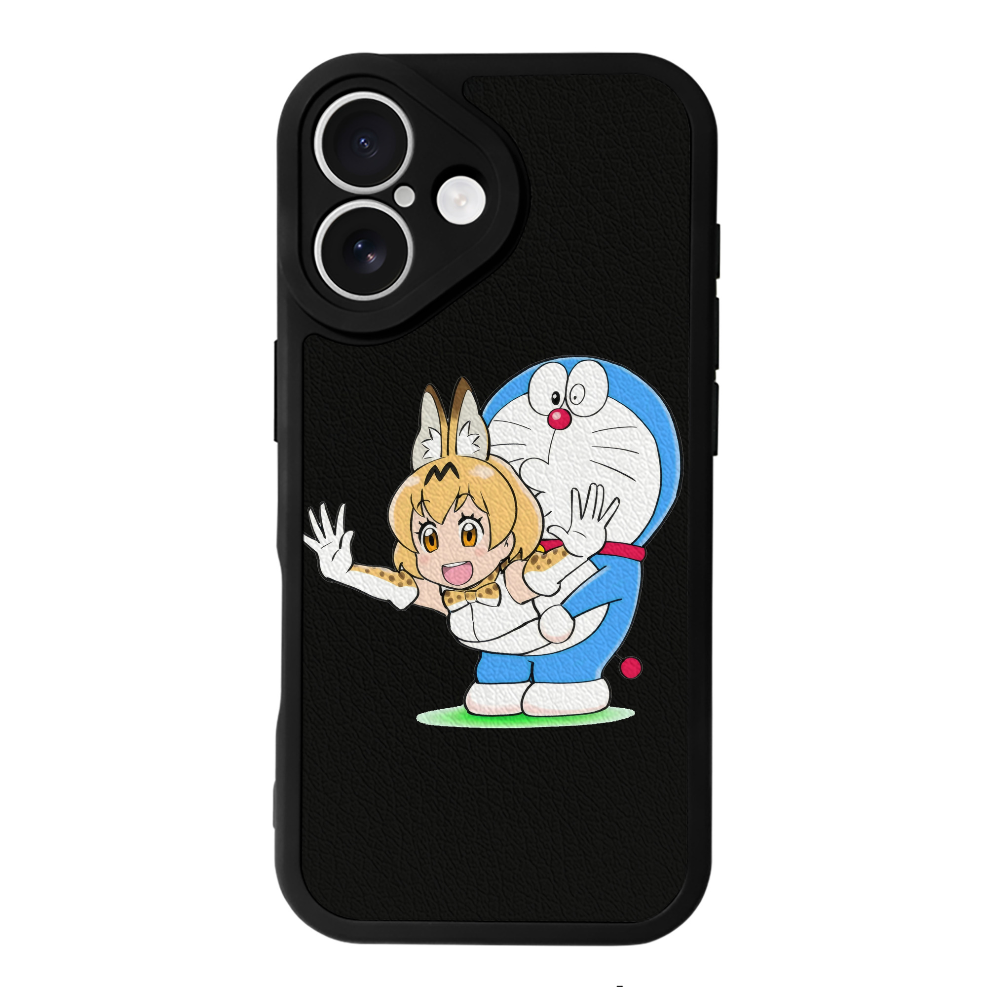 （画像用） ドラえもん Doraemon 【iPhone 16シリーズ対応】シリコンスマホケース（レザー調） 材質：シリコン